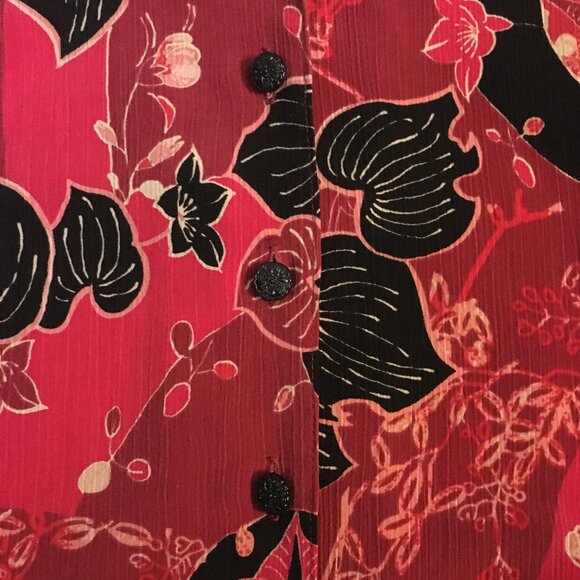 TanJay Crepe Queen of Hearts & Spades Button Down Shirt - Picture 7 of 14